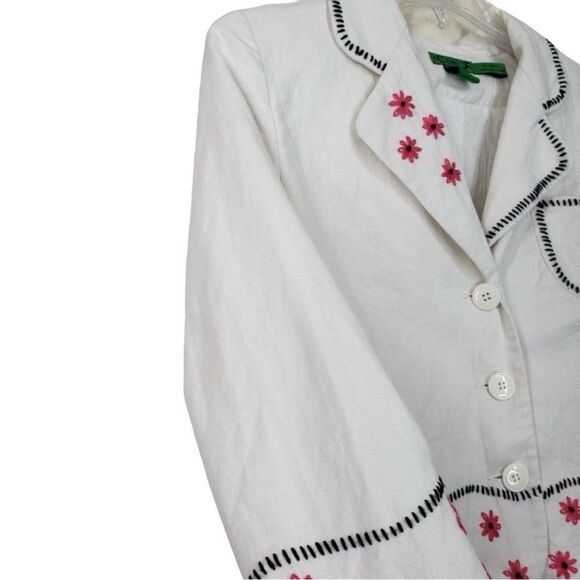 Tibi White Embroidered Linen & Cotton Dress + Jacket Set | Size 0 & XS - Picture 16 of 16